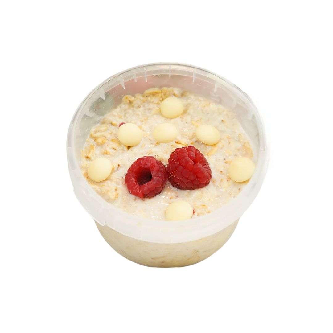 White Chocolate & Raspberry Overnight Oats